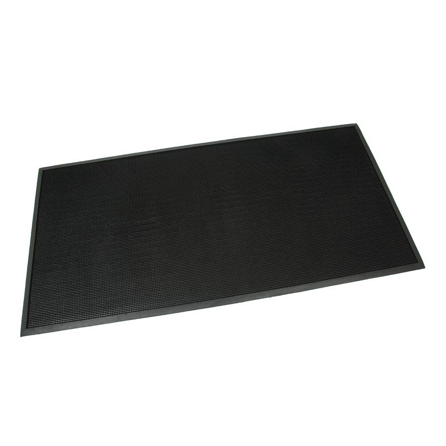Gumová venkovní čisticí vstupní rohož FLOMA Rubber Brush - délka 90 cm, šířka 180 cm, výška 1,2 cm