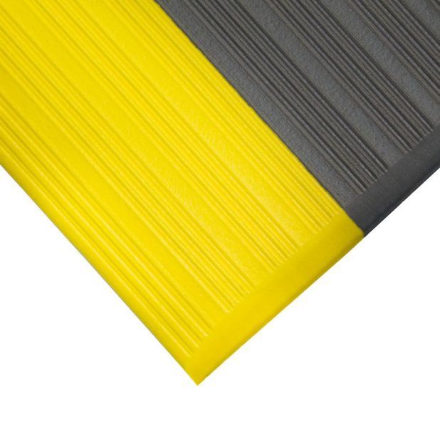 Šedo-žlutá pěnová protiskluzová protiúnavová rohož - délka 150 cm, šířka 90 cm, výška 0,95 cm F