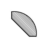 Lišta čtvrtkruhová 10X10X2000 mm borovice Gaff
