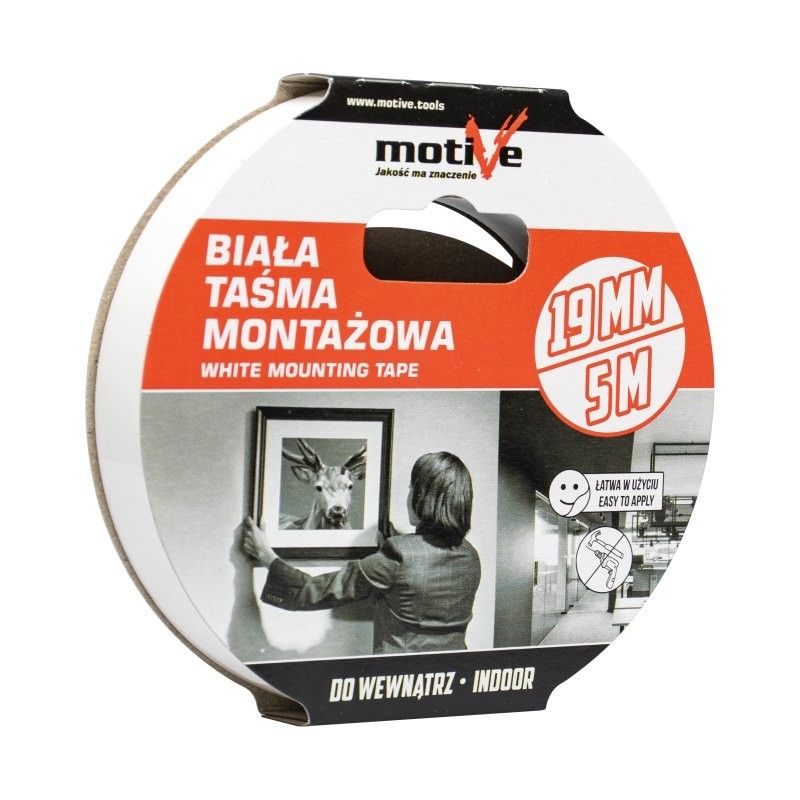 Montážní páska bílá 19 mm/5 m E