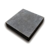 Černá plastová podkládací kostka "hladká" FLOMA RePVC - délka 23,8 cm, šířka 23,8 cm, výška 5,3 cm