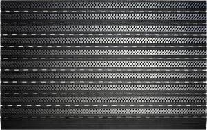 Černá hliníková venkovní čistící kartáčová vstupní rohož FLOMA Topline - délka 50 cm, šířka 80 cm, výška 1,5 cm