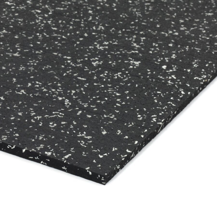 Černo-bílá gumová podlahová deska FLOMA FitFlo SF1050 - délka 200 cm, šířka 100 cm, výška 0,8 cm