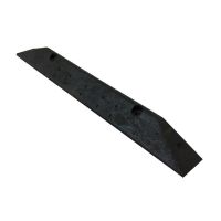 Černý plastový parkovací doraz CarStop - délka 78 cm, šířka 10 cm, výška 6 cm
