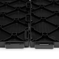 Černá plastová terasová dlažba FatraStep Slateris - délka 30 cm, šířka 30 cm, výška 1,3 cm - 9 ks