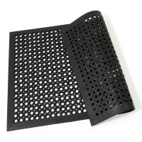 Gumová venkovní čisticí vstupní rohož s obvodovou hranou FLOMA Dirt Catcher - délka 80 cm, šířka 120 cm, výška 1,4 cm