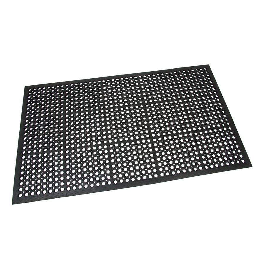 Gumová venkovní čisticí vstupní rohož s obvodovou hranou FLOMA Dirt Catcher - délka 90 cm, šířka 150 cm, výška 1,4 cm