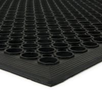 Gumová venkovní čisticí vstupní rohož s obvodovou hranou FLOMA Dirt Catcher - délka 90 cm, šířka 150 cm, výška 1,4 cm