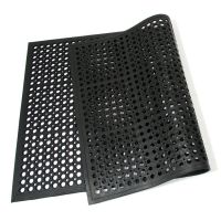 Gumová venkovní čisticí vstupní rohož s obvodovou hranou FLOMA Dirt Catcher - délka 90 cm, šířka 150 cm, výška 1,4 cm