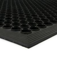 Gumová venkovní čisticí vstupní rohož s obvodovou hranou FLOMA Dirt Catcher - délka 80 cm, šířka 120 cm, výška 1,4 cm