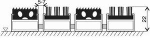 Gumová hliníková kartáčová venkovní vstupní rohož FLOMA Alu Extra - délka 100 cm, šířka 100 cm, výška 2,2 cm