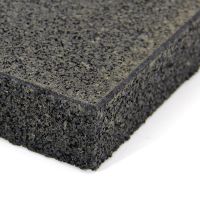 Červený gumový dopadový obrubník OB2 FLOMA - délka 100 cm, šířka 5 cm a výška 25 cm