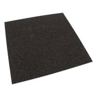 Černo-červená gumová podlahová deska (puzzle - roh) FLOMA FitFlo SF1050 - délka 100 cm, šířka 100 cm, výška 1,6 cm