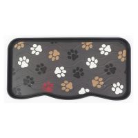 Plastový odkapávač na boty FLOMA Red Stamp Paw - délka 38 cm, šířka 75 cm, výška 2,1 cm