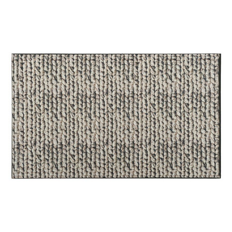 Textilní gumová vstupní rohož FLOMA Lima Chunky Knit - délka 45 cm, šířka 75 cm, výška 1,1 cm