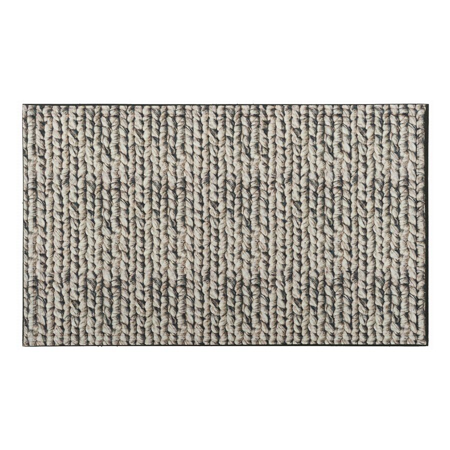 Textilní gumová vstupní rohož FLOMA Lima Chunky Knit - délka 45 cm, šířka 75 cm, výška 1,1 cm