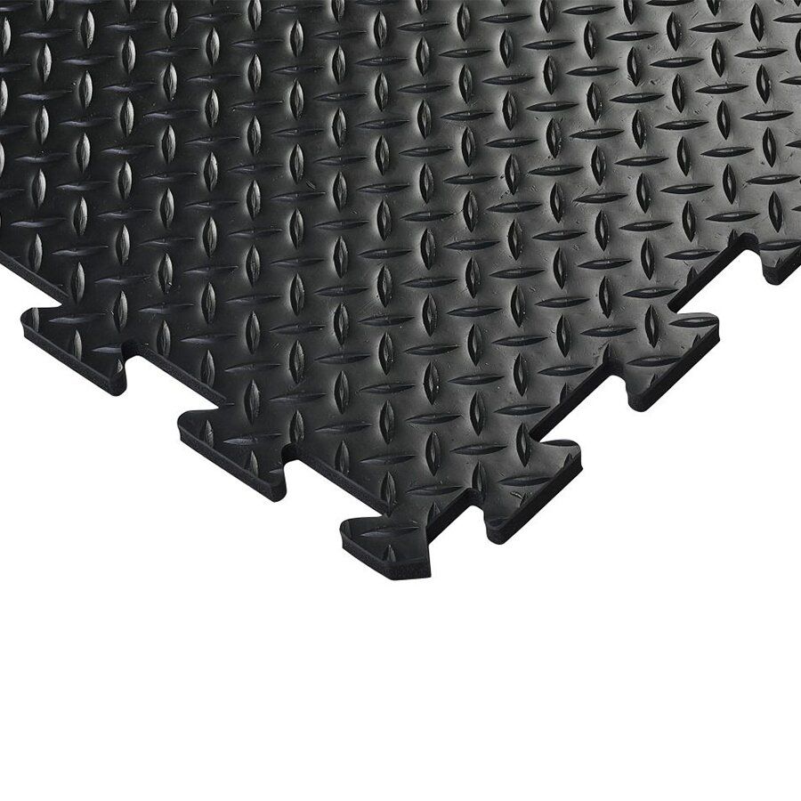 Černá gumová protiúnavová dlažba (střed) - délka 50 cm, šířka 50 cm a výška 1,5 cm