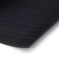 Černá protiskluzová průmyslová rohož Rib ‘n’ Roll - délka 10 m, šířka 120 cm, výška 0,3 cm F