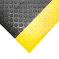Černo-žlutá pěnová protiúnavová protiskluzová rohož - délka 90 cm, šířka 60 cm a výška 0,95 cm