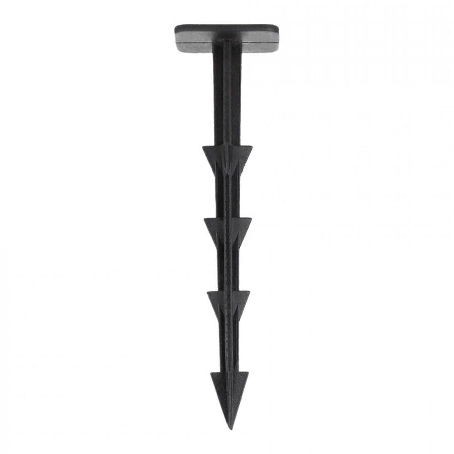 Černý plastový kotvicí hřeb Agro - délka 12 cm