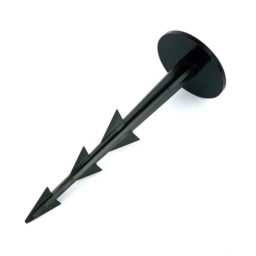Černý plastový kotvící hřeb Pin - délka 13 cm - 50 ks
