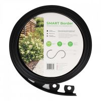 Černý plastový zahradní obrubník Smart Border - 10 m x 1 cm x 5 cm