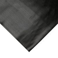 Černá rýhovaná protiskluzová průmyslová rohož COBARIB - délka 10 m, šířka 120 cm a výška 0,6 cm