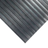 Černá rýhovaná protiskluzová průmyslová rohož COBARIB WIDE - délka 10 m, šířka 90 cm, výška 3 mm