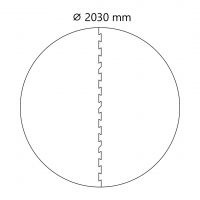 Gumová ochranná tlumící kruhová podložka pod bazén, vířivku FLOMA PoolPad - průměr 203 cm, výška 0,8 cm