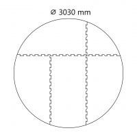 Gumová ochranná tlumící kruhová podložka pod bazén, vířivku FLOMA PoolPad - průměr 303 cm, výška 0,8 cm