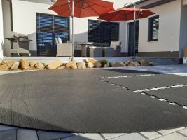Gumová ochranná tlumicí kruhová podložka pod bazén, vířivku FLOMA PoolPad - průměr 303 cm, výška 0,8 cm