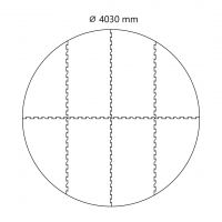 Gumová ochranná tlumící kruhová podložka pod bazén, vířivku FLOMA PoolPad - průměr 403 cm, výška 0,8 cm