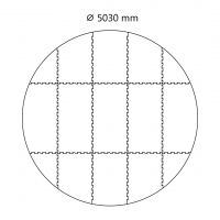 Gumová ochranná tlumicí kruhová podložka pod bazén, vířivku FLOMA PoolPad - průměr 503 cm, výška 0,8 cm