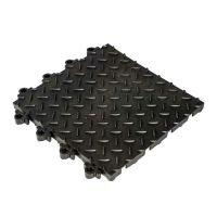 Černá plastová plná rohož (dlaždice) Diamond Flex Lok Solid - délka 30 cm, šířka 30 cm, výška 2,5 cm