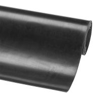 Černá protiskluzová průmyslová hladká rohož Rib ‘n’ Roll - délka 10 m, šířka 100 cm a výška 0,3 cm