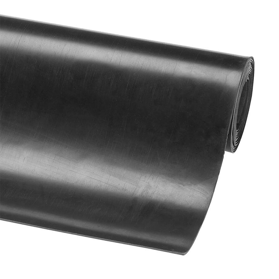 Černá protiskluzová průmyslová hladká rohož Rib ‘n’ Roll - délka 10 m, šířka 100 cm, výška 0,3 cm