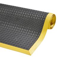 Černo-žlutá protiúnavová protiskluzová rohož Cushion Flex - délka 210 cm, šířka 91 cm a výška 1,27 cm
