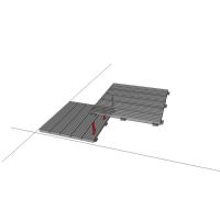 Hnědá gumová terasová dlažba FLOMA Cosmopolitan - délka 30,5 cm, šířka 30,5 cm, výška 1,5 cm