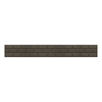 Hnědý gumový zahradní obrubník FLOMA Bricks - délka 120 cm, šířka 2 cm, výška 15 cm