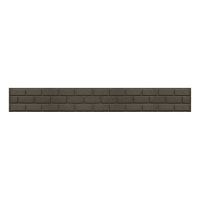 Hnědý gumový zahradní obrubník FLOMA Bricks - délka 120 cm, šířka 2 cm, výška 15 cm