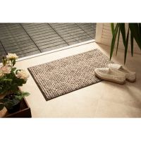 Textilní gumová vstupní rohož FLOMA Lima Chunky Knit - délka 45 cm, šířka 75 cm, výška 1,1 cm