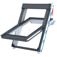 Střešní okno KEYLITE POLAR PCP T 3 kyvné 55x98 cm PVC bílé 2-sklo Thermal