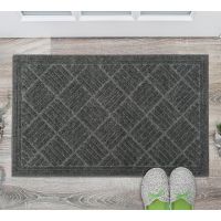 Textilní gumová čisticí vstupní rohož FLOMA Parquet - délka 60 cm, šířka 90 cm, výška 1,1 cm
