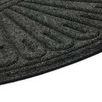 Textilní gumová vstupní půlkruhová rohož FLOMA Contours - délka 60 cm, šířka 90 cm, výška 1,1 cm