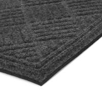 Šedá textilní gumová vstupní rohož FLOMA Parquet - délka 45 cm, šířka 75 cm, výška 1,1 cm