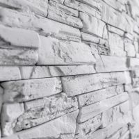 Vzorek - Kamenný obklad FASAD bílý 530x145x25 mm Beton (1 ks) Steinblau