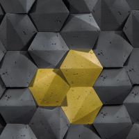 Vzorek - Steinblau Kamenný obklad PLAYA HEXAGON 3D černá 205/375/175/20mm beton (1 ks)